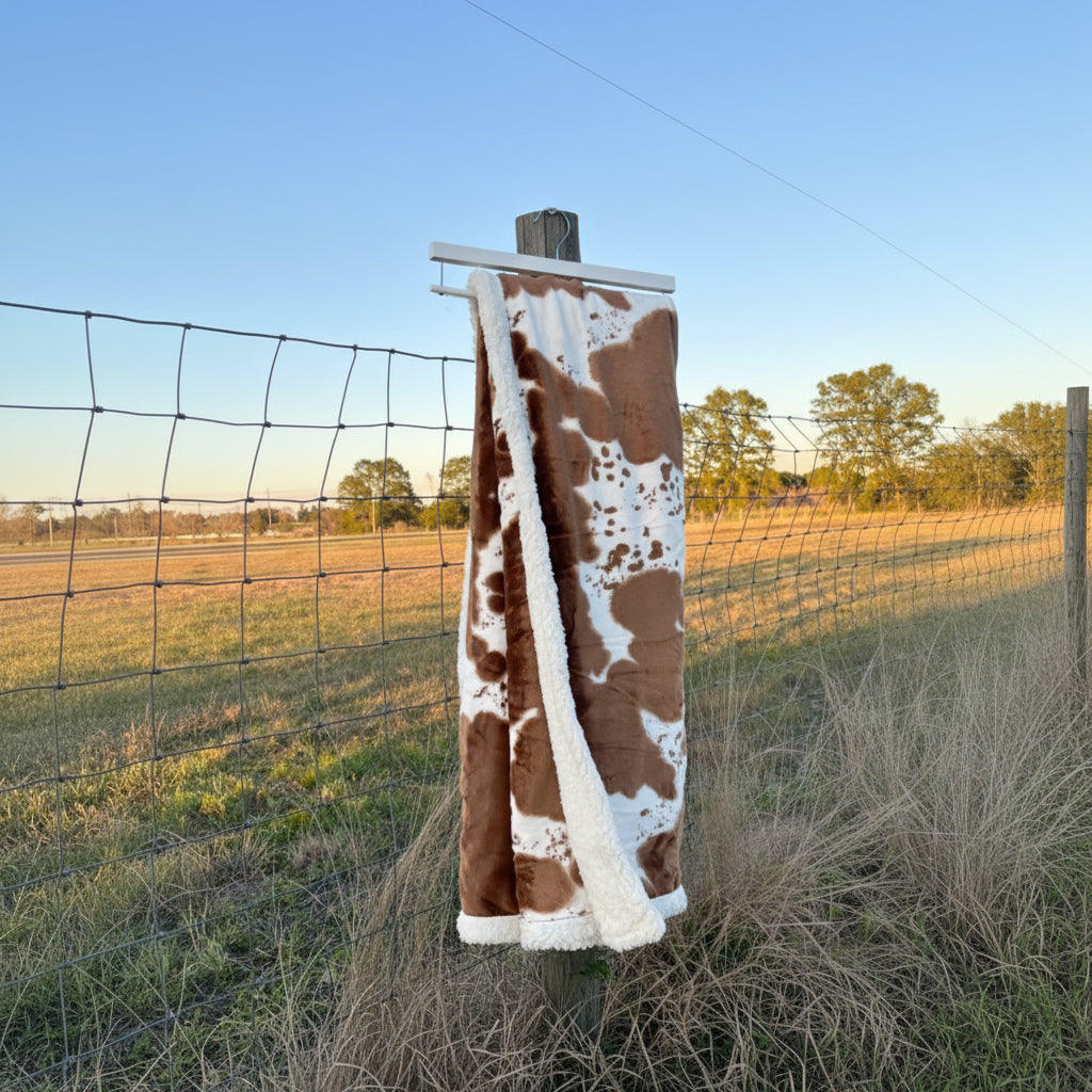 Vår ko-inspirerade filt 100×150 cm